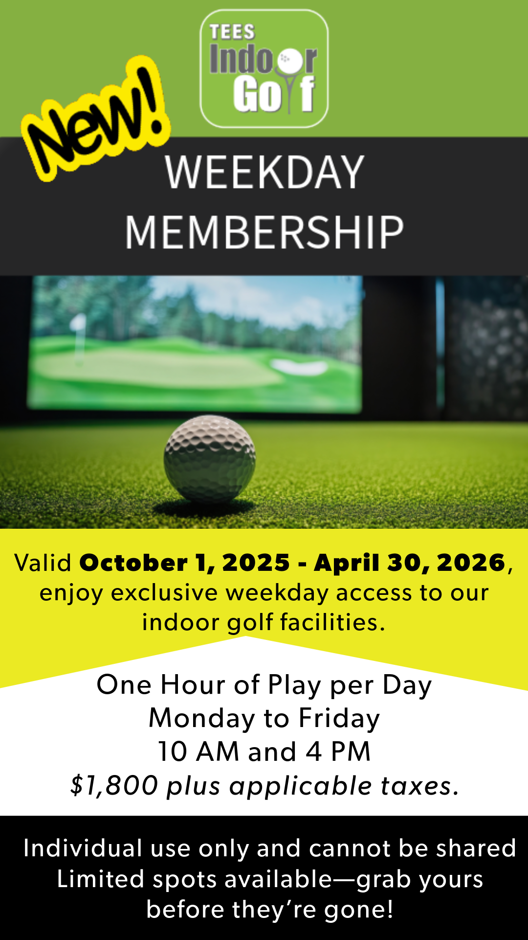 Teesindoorgolf membership