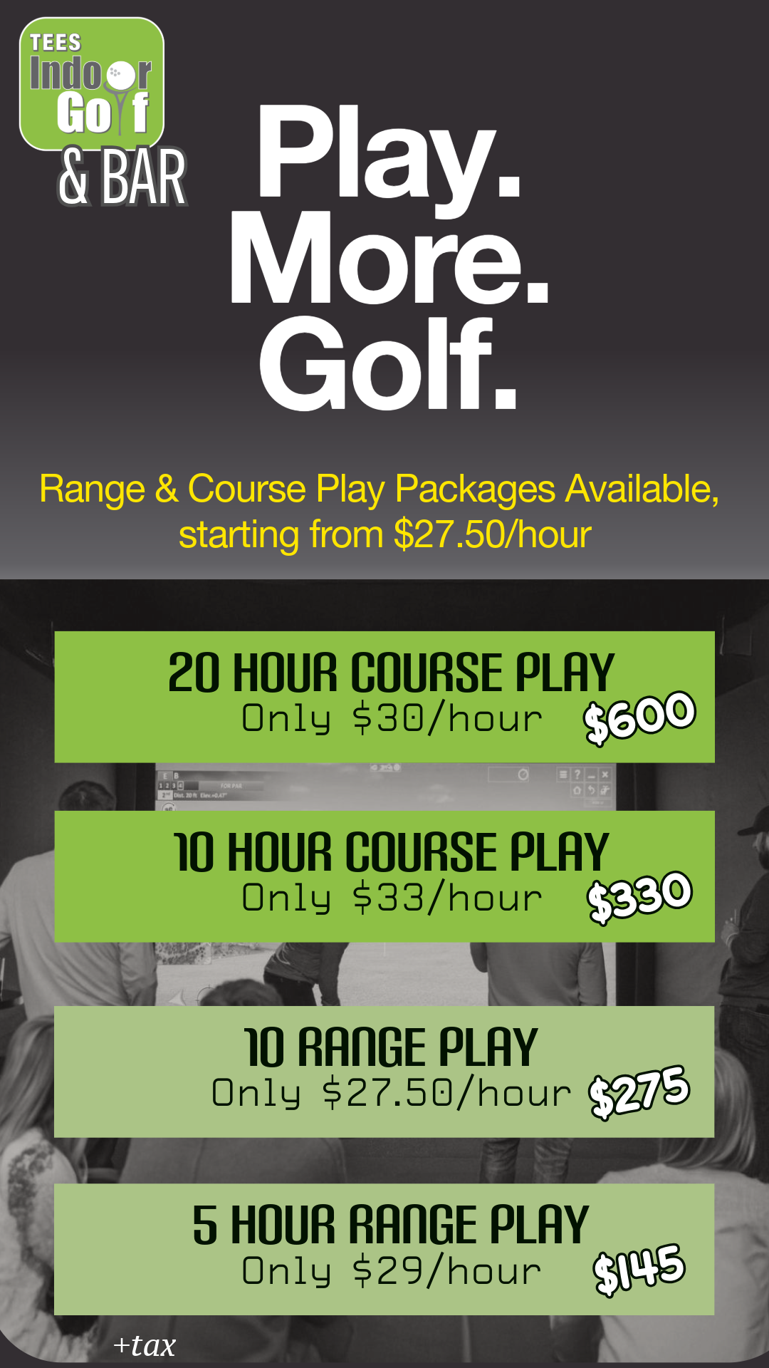 TeesIndoorGolf packages regular